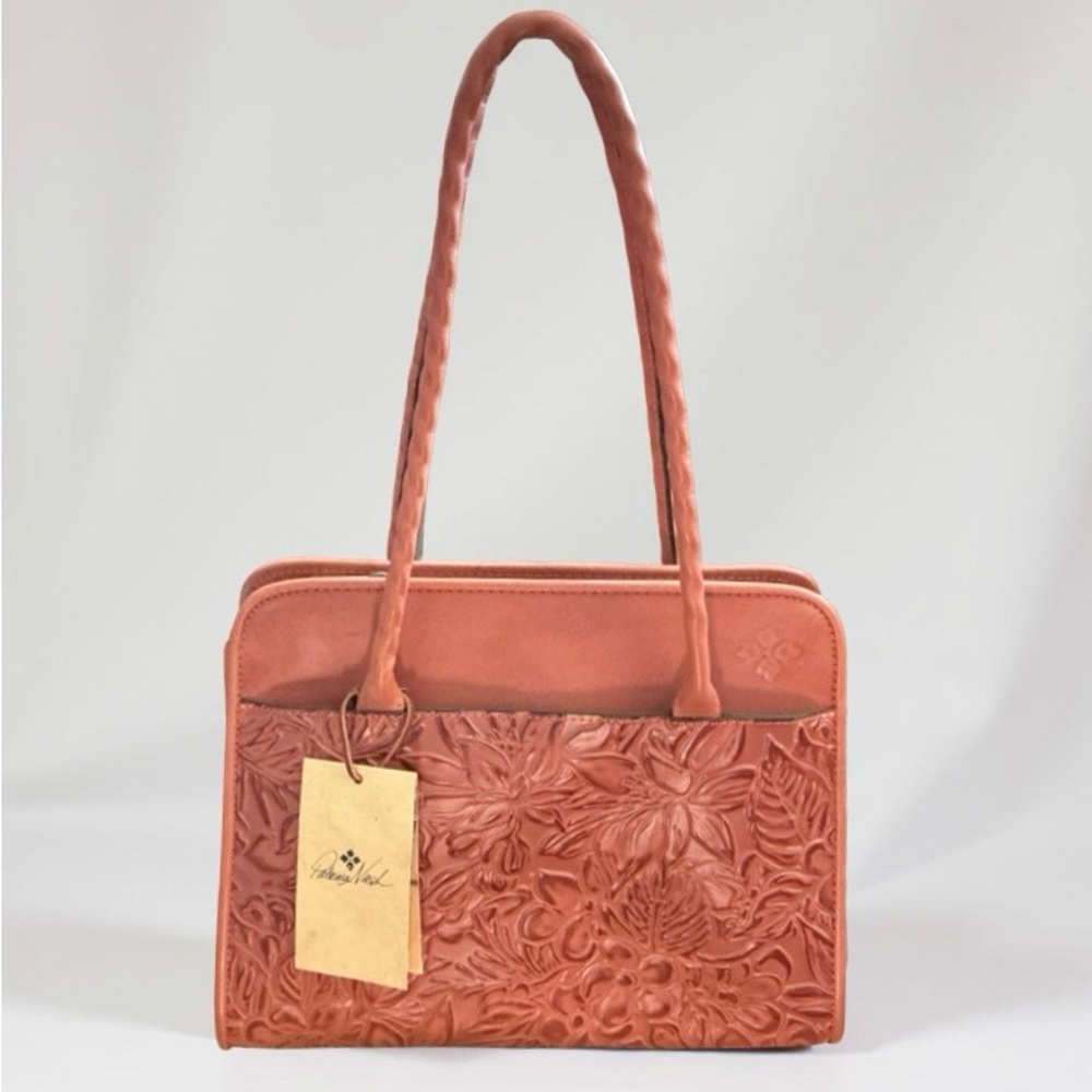 Patricia Nash Floral Embossed Dusty Rose Shoulder Bag